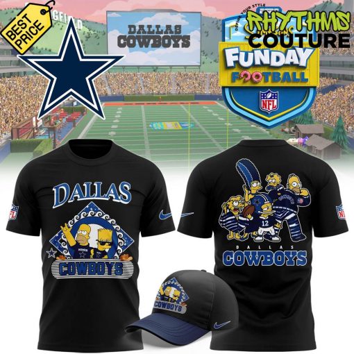 Dallas Cowboys 2024 Simpson Funday Football Special Edition Black Tee