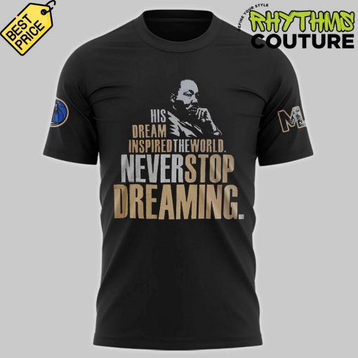 Dallas Mavericks x 2025 Martin Luther King Day Special Edition Black Tee