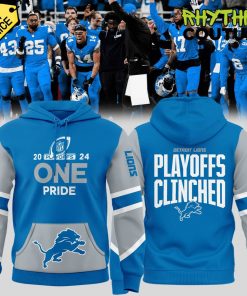 Detroit Lions 2024 Playoffs Clinched Hoodie