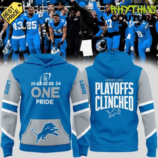 Detroit Lions 2024 Playoffs Clinched Hoodie