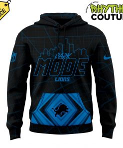 Detroit Lions Back In Black Dark Mode Hoodie