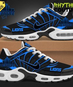 Detroit Lions Back In Black Personalized Air Max Shoes