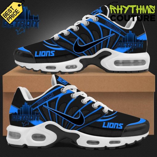 Detroit Lions Back In Black Personalized Air Max Shoes