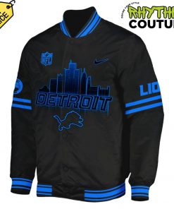 Detroit Lions Back In Black Special Edition Baseball Jacket