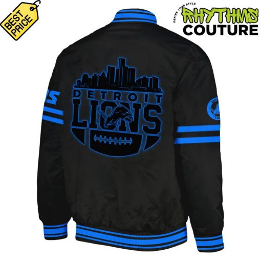 Detroit Lions Back In Black Special Edition Baseball Jacket