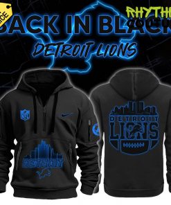 Detroit Lions Back In Black Special Edition Quarter Zip Hoodie