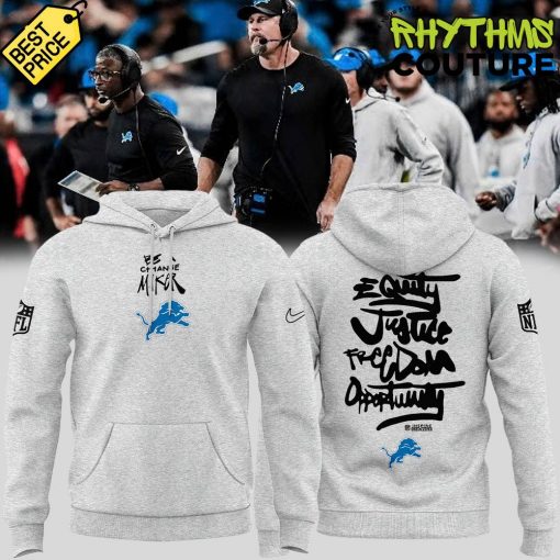 Detroit Lions Be A Change Maker NFL Grey Hoodie