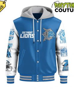 Detroit Lions Job Finished Go Lions 2024 Hooded Baseball Jacket