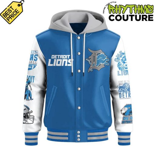 Detroit Lions Job Finished Go Lions 2024 Hooded Baseball Jacket