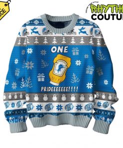 Detroit Lions One Pride Mustard Ugly Christmas Sweater