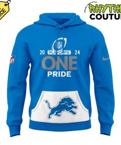 Detroit Lions Play Offs 2024 One Pride Blue Hoodie