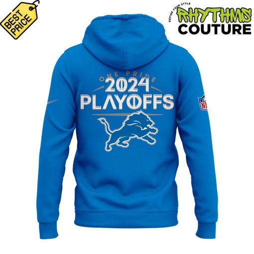 Detroit Lions Play Offs 2024 One Pride Blue Hoodie