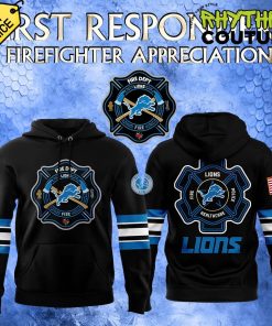 Detroit Lions x 2024 Firefighter Appreciation Night Black Hoodie