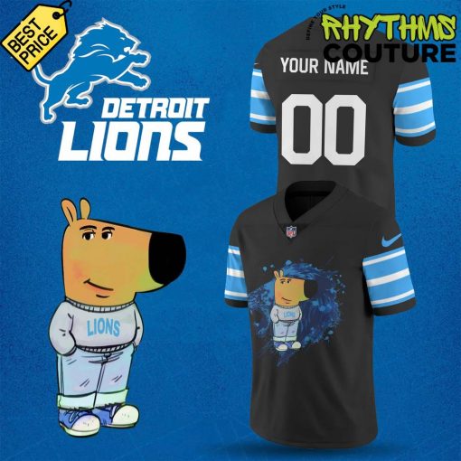 Detroit Lions x Chill Guy Limited Edition Black Jersey