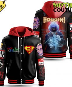 Eminem Houdini The Death of Slim Shady Hooded Baseball Jacket