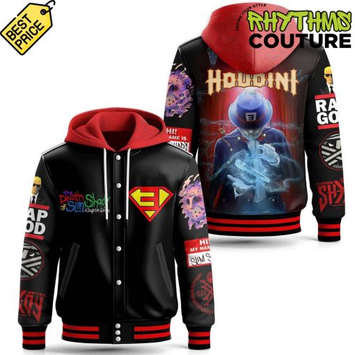 Eminem Houdini The Death of Slim Shady Hooded Baseball Jacket