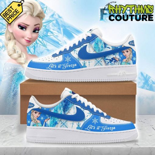 Frozen Let It Frozen Blue Air Force 1 Sneaker