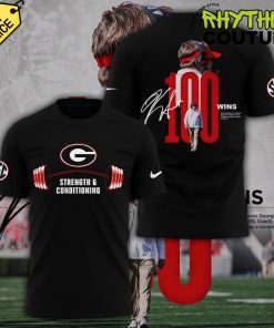 Georgia Bulldogs 100 Wins Strength and Conditioning Tee