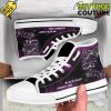 Ghost Band Black Light Guides You High Top Canvas Shoes