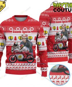 Giacomo Agostini Red Ugly Christmas Sweater