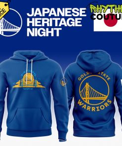 Golden State Warriors 2024 Japanese Heritage Night Blue Hoodie