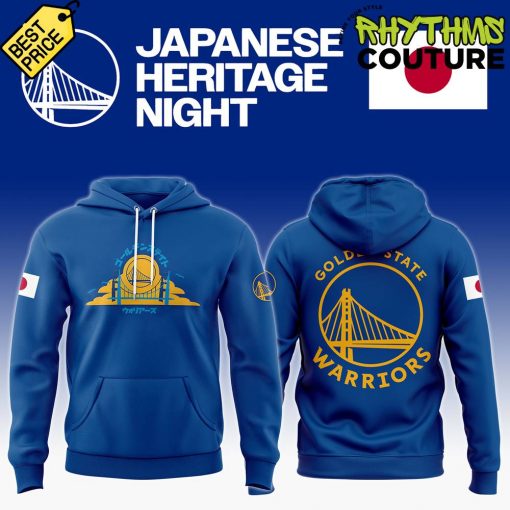 Golden State Warriors 2024 Japanese Heritage Night Blue Hoodie