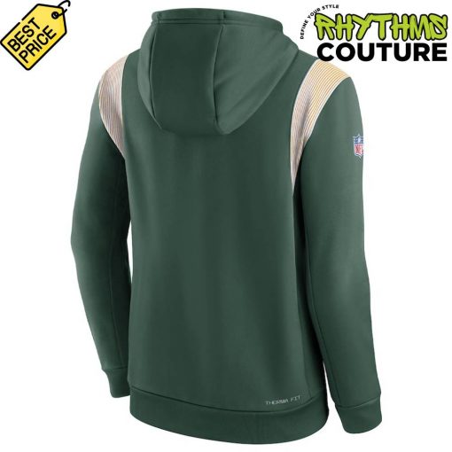 Green Bay Packers Sideline Athletic Stack Performance Hoodie