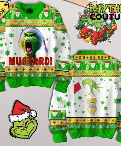 Grinch Mustard Ugly Christmas Sweater