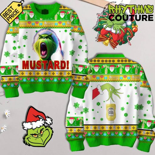 Grinch Mustard Ugly Christmas Sweater