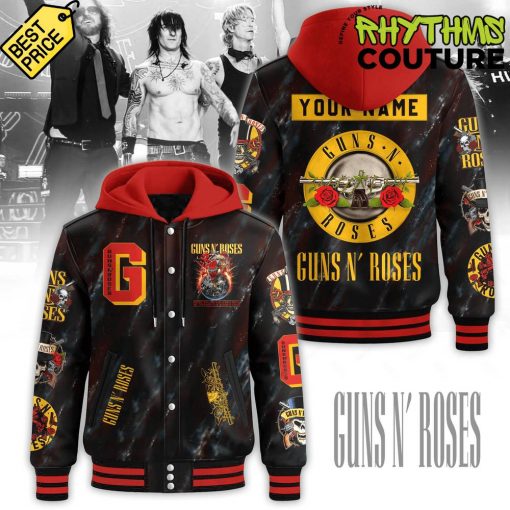 Guns n Roses Personalized Hooded Baseball Jacket