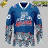 Hartford Wolf Pack x Teddy Bear Toss AHL Special Edition Blue Hockey Jersey