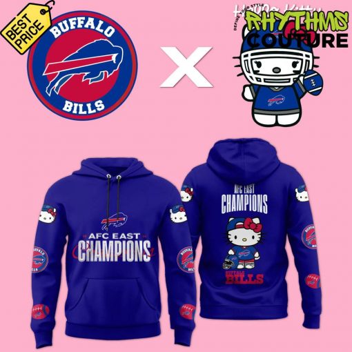 Hello Kitty x Buffalo Bills 2024 AFC East Champions Hoodie