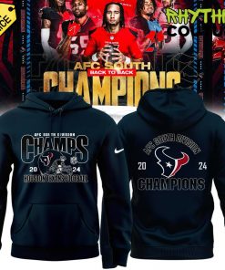 Houston Texans 2024 AFC South Division Champs Navy Hoodie