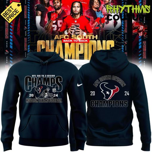 Houston Texans 2024 AFC South Division Champs Navy Hoodie