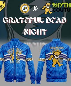 Indiana Pacers Grateful Dead Night Blue Baseball Jacket