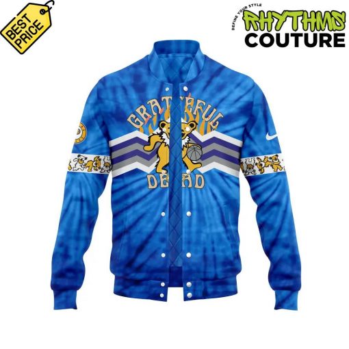 Indiana Pacers Grateful Dead Night Blue Baseball Jacket