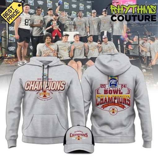 Iowa State Cyclones Pop-Tarts Bowl Champions Grey Hoodie