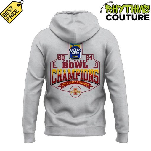 Iowa State Cyclones Pop-Tarts Bowl Champions Grey Hoodie