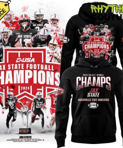 Jacksonville State Gamecocks 2024 Conference USA Champs Black Hoodie