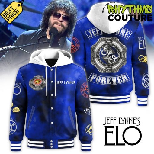 Jeff Lynne ELO Forever Blue Hooded Baseball Jacket