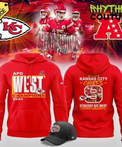 Kansas City Chiefs 2024 AFC West Division Champions Trophy Collection Hoodie