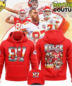 Kansas City Chiefs Travis Kelce 1000 Career Receptions Hoodie