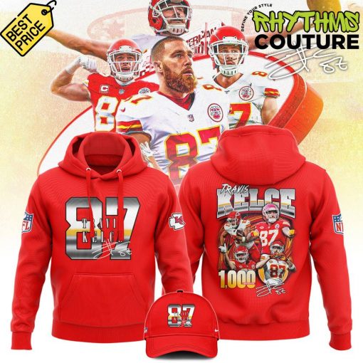 Kansas City Chiefs Travis Kelce 1000 Career Receptions Hoodie