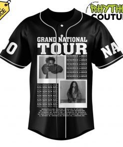 Kendrick Lamar x SZA Grand National Tour 2024 Baseball Jersey