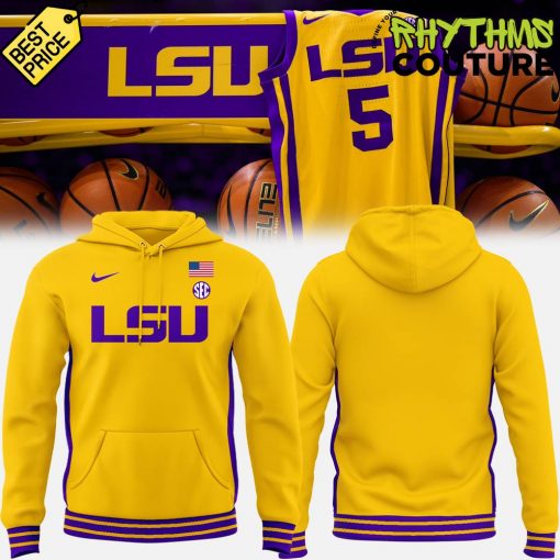 LSU Tigers Basketball Gold Uniform Special Edition Hoodie