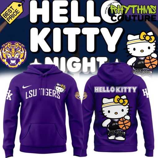 LSU Tigers Basketball x Hello Kitty Special Edition Purple Hoodie