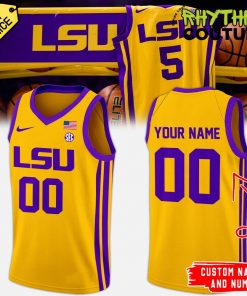 LSU Tigers Gold Uniform Special Edition Basketball Jersey