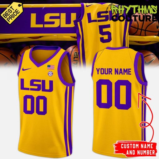 LSU Tigers Gold Uniform Special Edition Basketball Jersey