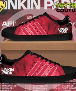 Linkin Park From Zero World Tour Red Stan Smith Shoes