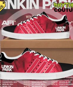 Linkin Park From Zero World Tour Red Stan Smith Shoes